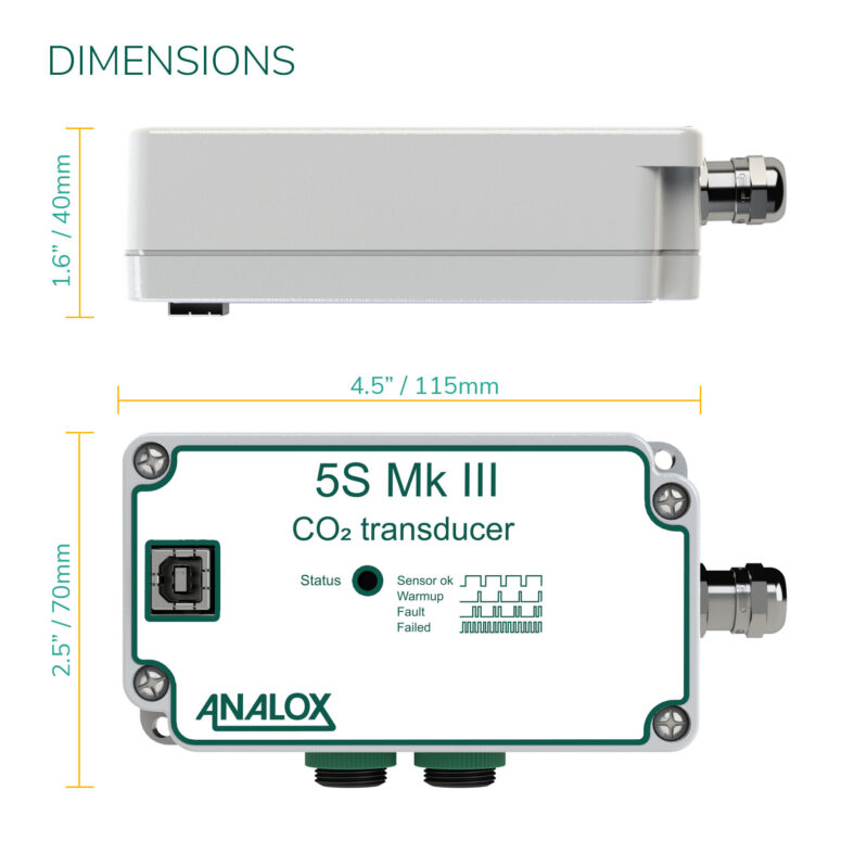 The 5S Mk III is a CO2 transducer