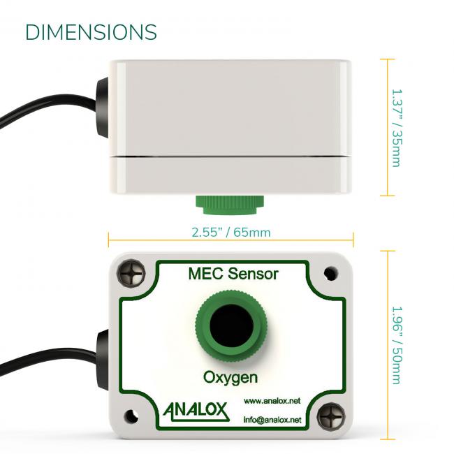 MEC Oxygen Sensor Dimensions